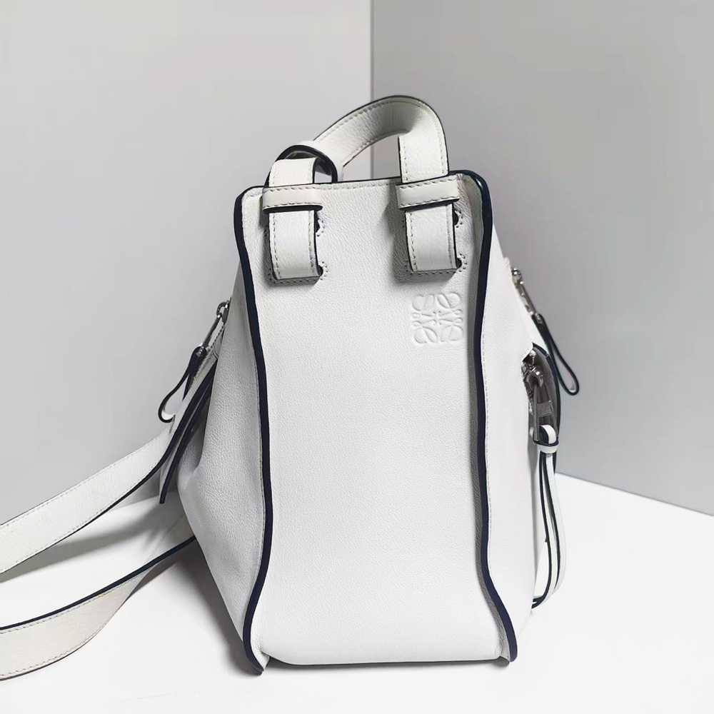 Loewe Hammock White Leather Shoulder Bag